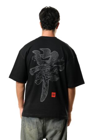 img_8727-2 T-shirt Over Size Tokyo Script Black